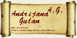 Andrijana Gulan vizit kartica
